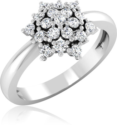 31% OFF on Forevercarat Chunky Silver Diamond Sterling Silver Plated Ring