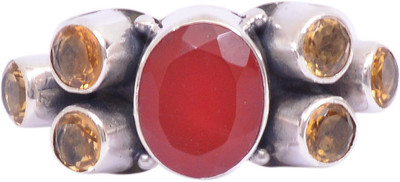 46% OFF on Rubera Silver Agate Ring