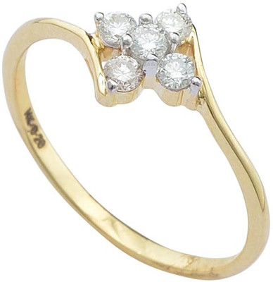 31% OFF on Caratcents Gold Diamond 14K Yellow Gold Plated 14 K Ring