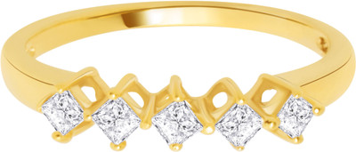 25% OFF on Hoop Silver 14K Yellow Gold Plated Ring
