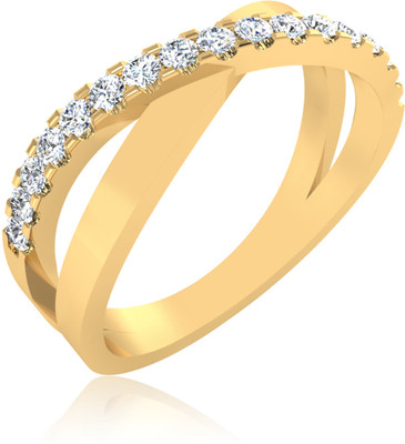 31% OFF on Forevercarat Twin Daisy Silver 14K Yellow Gold Plated Ring