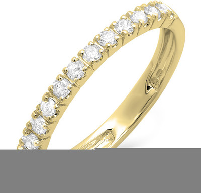 66% OFF on Kavya Jewels Stackable Yellow Gold Diamond 14K Yellow Gold Plated 14 K Ring