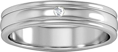 40% OFF on JacknJewel 0.07 Carat Certified Silver Diamond Silver Plated Ring