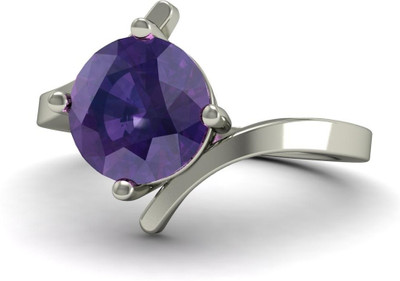 BlueStone The Bloom White Gold Amethyst 14K White Gold Plated 14 K Ring