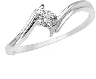 15% OFF on Aaditya Diamonds Solitaire Sterling Silver Diamond Sterling Silver Plated Ring