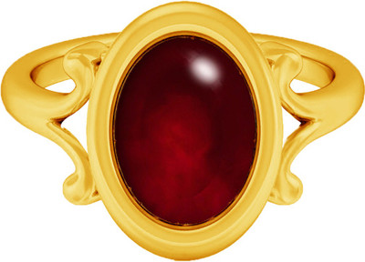 40% OFF on JacknJewel Gold Garnet Yellow Gold Plated 18 K Ring