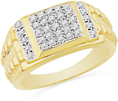 10% OFF on Jpearls Yellow Gold Diamond 18K Yellow Gold Plated 18 K Ring