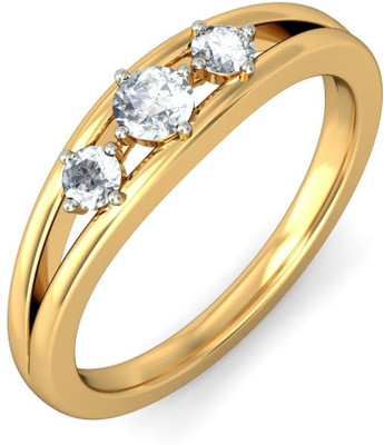 BlueStone The Magnus Band Gold Diamond 18K Yellow Gold Plated 18 K Ring