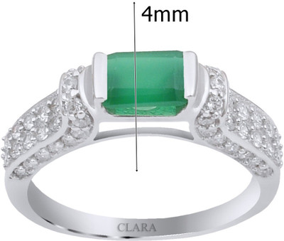 41% OFF on Clara The Fiza Sterling Silver Swarovski Crystal Rhodium Plated Ring