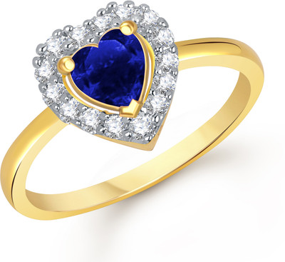 77% OFF on VK Jewels Blue Bell Heart Shape Alloy Cubic Zirconia Ring