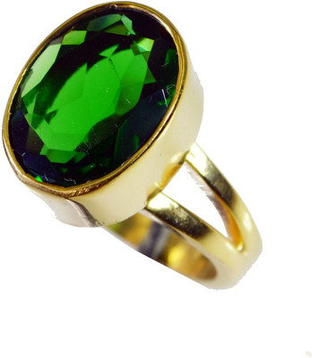 52% OFF on Riyo Gracefulstar Emerald Cz Copper Cubic Zirconia 18K Yellow Gold Plated Ring