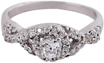 Silvera Silver Cubic Zirconia Rhodium Plated Ring Silvera Silver Cubic Zirconia Rhodium Plated Ring