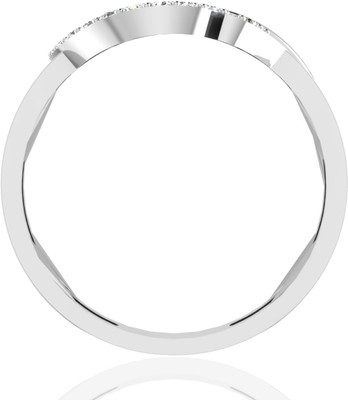 31% OFF on Forevercarat Petal Swirl Silver Diamond Sterling Silver Plated Ring