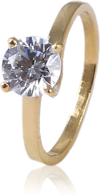 17% OFF on Jisha Gold Cubic Zirconia 14 K Ring