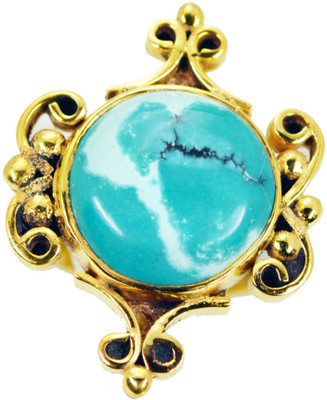 24% OFF on Riyo Unique Turquoise Copper Turquoise 18K Yellow Gold Plated Ring