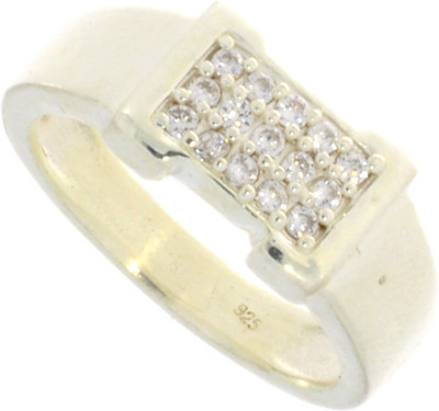 51% OFF on 925 Silver Silver Zircon Sterling Silver Plated Ring