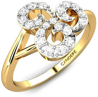 15% OFF on Candere Pratika Yellow Gold Diamond Rhodium Plated 18 K Ring 15% OFF on Candere Pratika Yellow Gold Diamond Rhodium Plated 18 K Ring