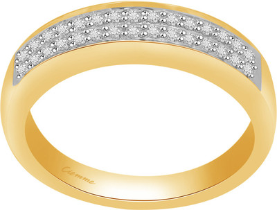 50% OFF on Ciemme 0.48 CT Bridal Stackable Silver Cubic Zirconia 18K Yellow Gold Plated Ring