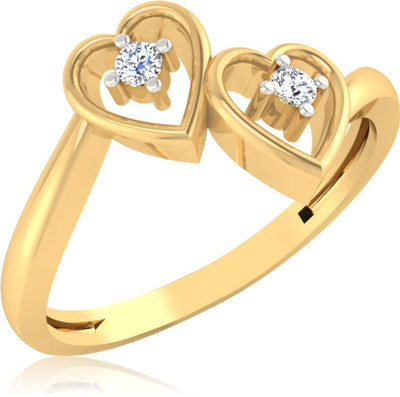 40% OFF on IskiUski Effulgence Sterling Silver Diamond 14K Yellow Gold Plated 14 K Ring