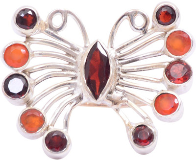 45% OFF on Rubera Silver Agate, Garnet Ring