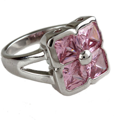 50% OFF on Pretty Girl Brass Rhodium Plated Ring