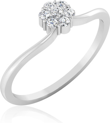31% OFF on Forevercarat Daisy Drop Silver Diamond Sterling Silver Plated Ring