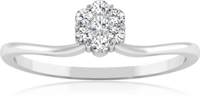 31% OFF on Forevercarat Daisy Drop Silver Diamond Sterling Silver Plated Ring