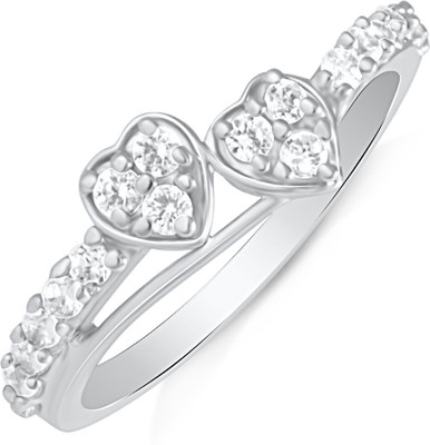 36% OFF on Mahi Splendid Alloy, Brass Cubic Zirconia Rhodium Plated Ring