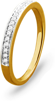 12% OFF on Jpearls Yellow Gold Diamond 18K Yellow Gold Plated 18 K Ring