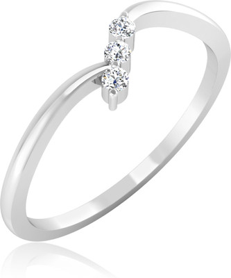 31% OFF on Forevercarat Trident Band Silver Diamond Sterling Silver Plated Ring