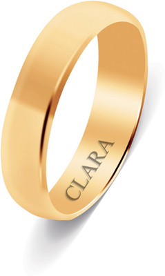 28% OFF on Clara Simplicity Sterling Silver Swarovski Crystal 18K Yellow Gold Plated Ring