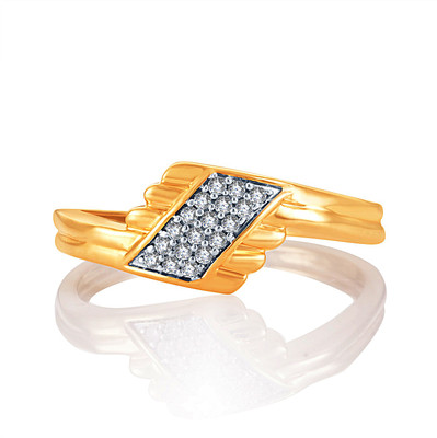 Karatcraft Bejewelled Gold Yellow Gold Diamond 18 K Ring