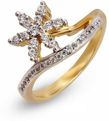 14% OFF on Shashvat Jewels Yellow Gold Diamond 14 K Ring