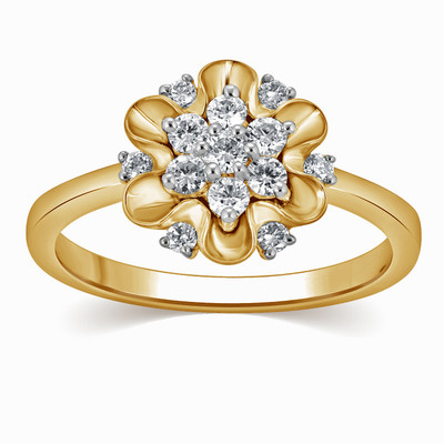 Kama Jewellery Cheena Yellow Gold Diamond 18 K Ring