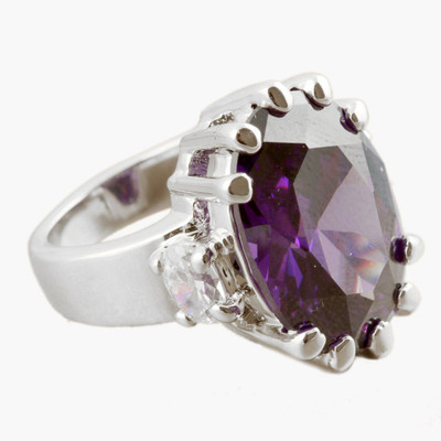 50% OFF on Pretty Girl Brass Rhodium Plated Ring