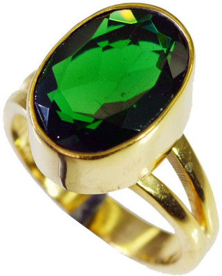 52% OFF on Riyo Dazzlingstar Emerald Cz Copper Cubic Zirconia 18K Yellow Gold Plated Ring