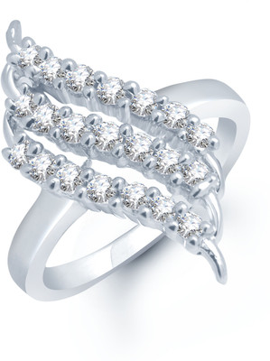 Meenaz Floral Waves Alloy Ring