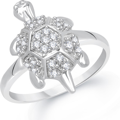 75% OFF on VK Jewels Divine Tortoise Alloy Cubic Zirconia Rhodium Plated Ring