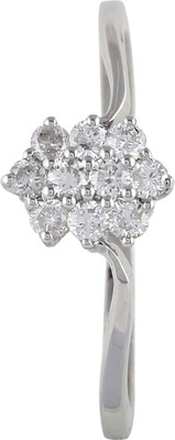 4% OFF on Royal Diamond Jewellery Studded White Gold Diamond 14K White Gold Plated 14 K Ring