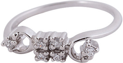 Silvera Silver Cubic Zirconia Rhodium Plated Ring Silvera Silver Cubic Zirconia Rhodium Plated Ring
