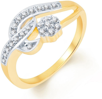 67% OFF on Sukkhi Intricately Alloy Cubic Zirconia 18K Yellow Gold, Rhodium Plated Ring
