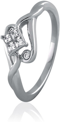 Velvetcase Mystique Princess Promise Ring White Gold 18K White Gold Plated 18 K Ring