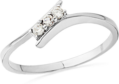 12% OFF on Jpearls Trioka Diamond White Gold 18 K Ring