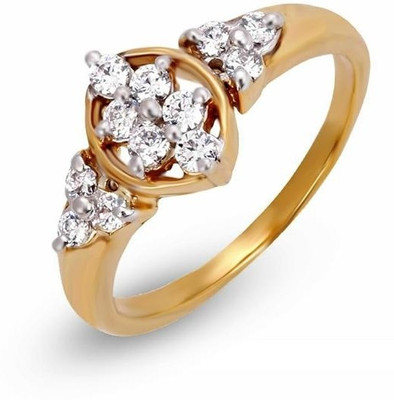 14% OFF on Shashvat Jewels Yellow Gold Diamond 18 K Ring