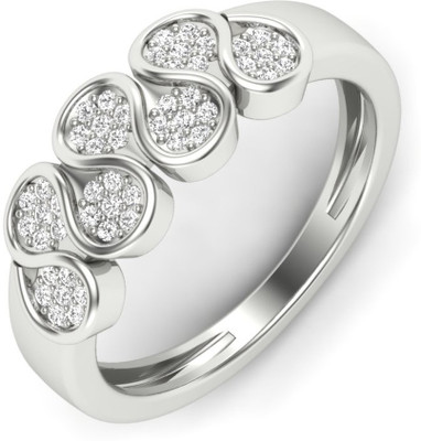 29% OFF on JacknJewel Vibrant White Diamond Gold 18K White Gold Plated 18 K Ring