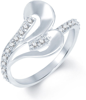 74% OFF on Sukkhi Bewitching Alloy Cubic Zirconia Rhodium Plated Ring