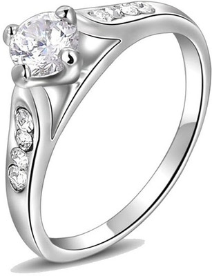 60% OFF on Kaizer Jewelry Alloy Cubic Zirconia 18K White Gold Plated Ring