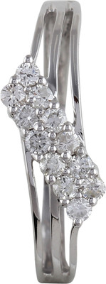 4% OFF on Royal Diamond Jewellery Studded White Gold Diamond 14K White Gold Plated 14 K Ring