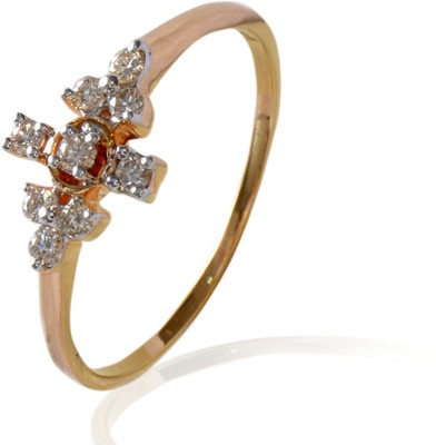 15% OFF on Rakam Yellow Gold Diamond 18K Yellow Gold Plated 18 K Ring