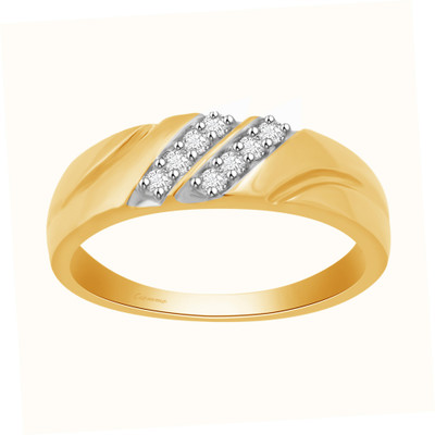 50% OFF on Ciemme 0.28 CT Stackable Silver Cubic Zirconia 18K Yellow Gold Plated Ring